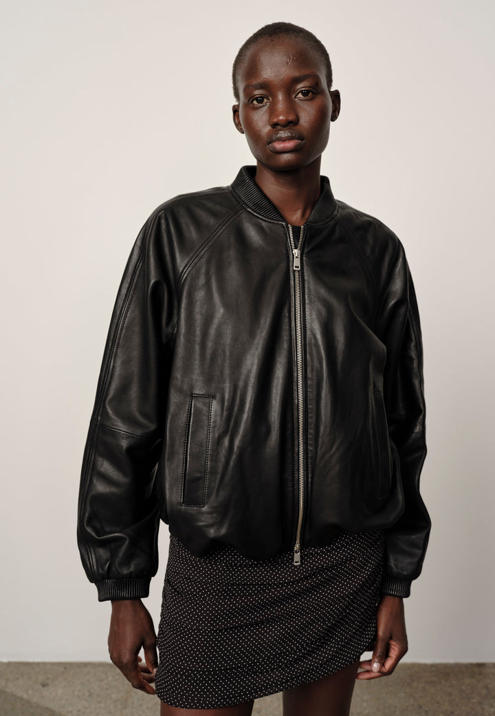Bomber Leather Jacked - Black
