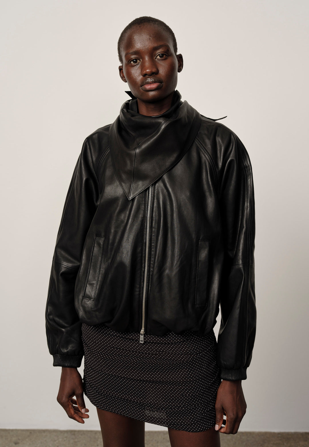 Bomber Leather Jacked - Black
