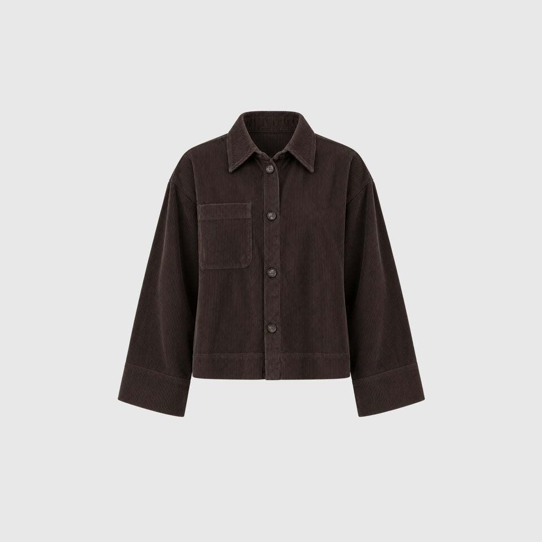Talita Corduroy Shirt - Mud / FORPÖNTUN