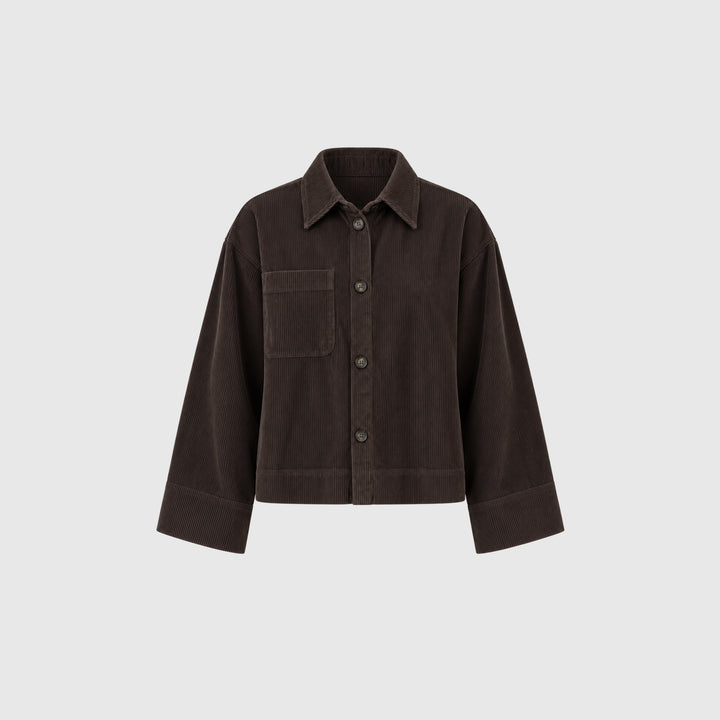 Talita Corduroy Shirt - Mud / FORPÖNTUN