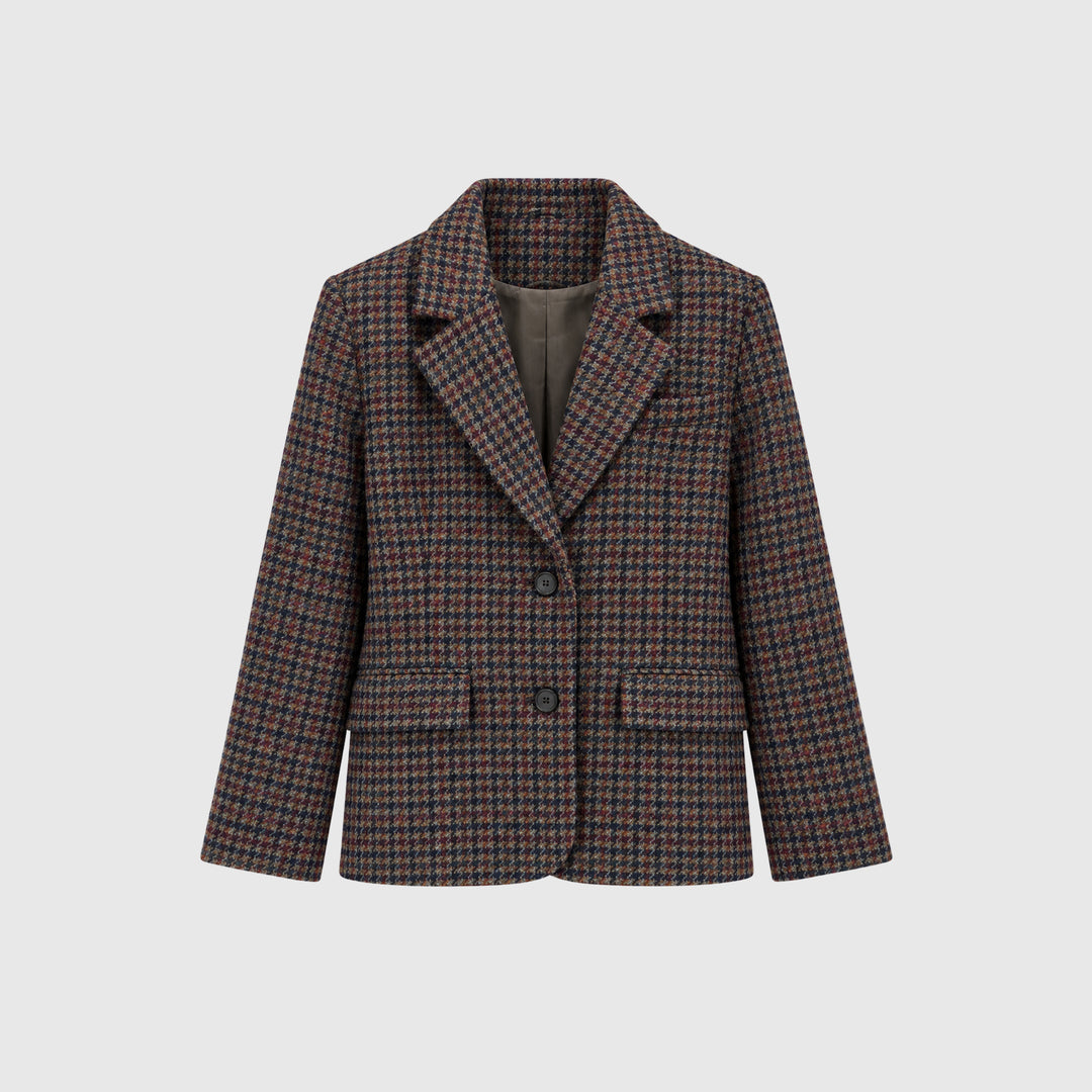Solvej Wool Blazer - Houndstooth