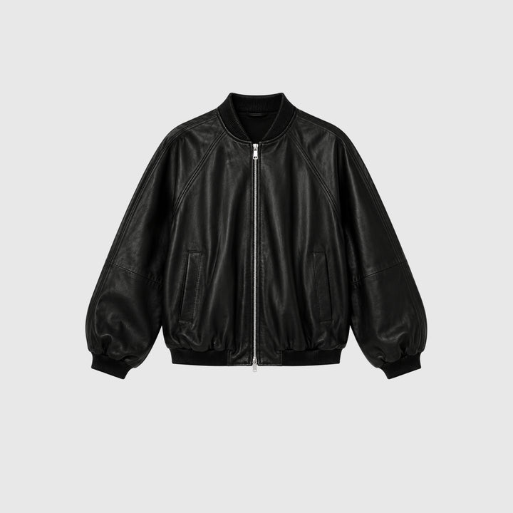 Bomber Leather Jacked - Black