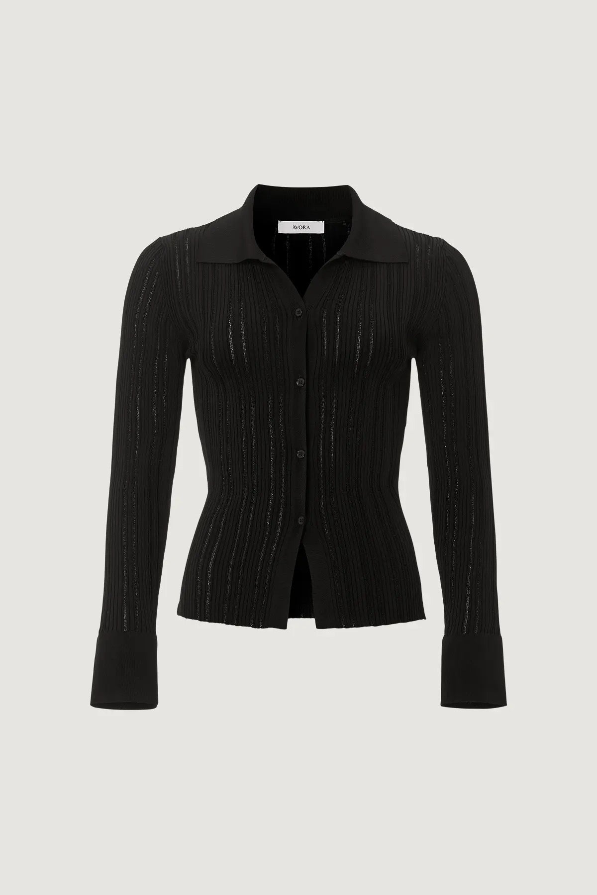Knitted Collar Shirt