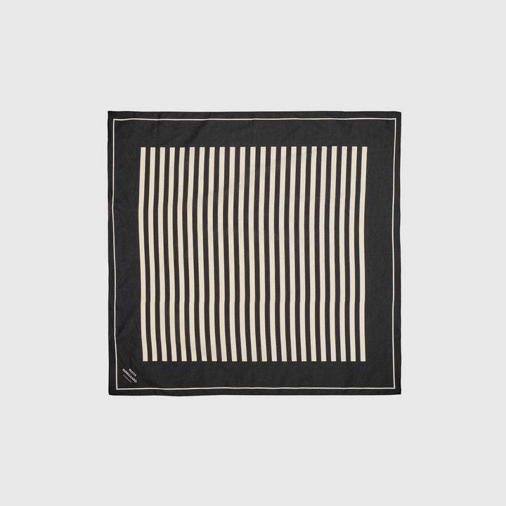 Soft Cotton Scarf - Stripe Black