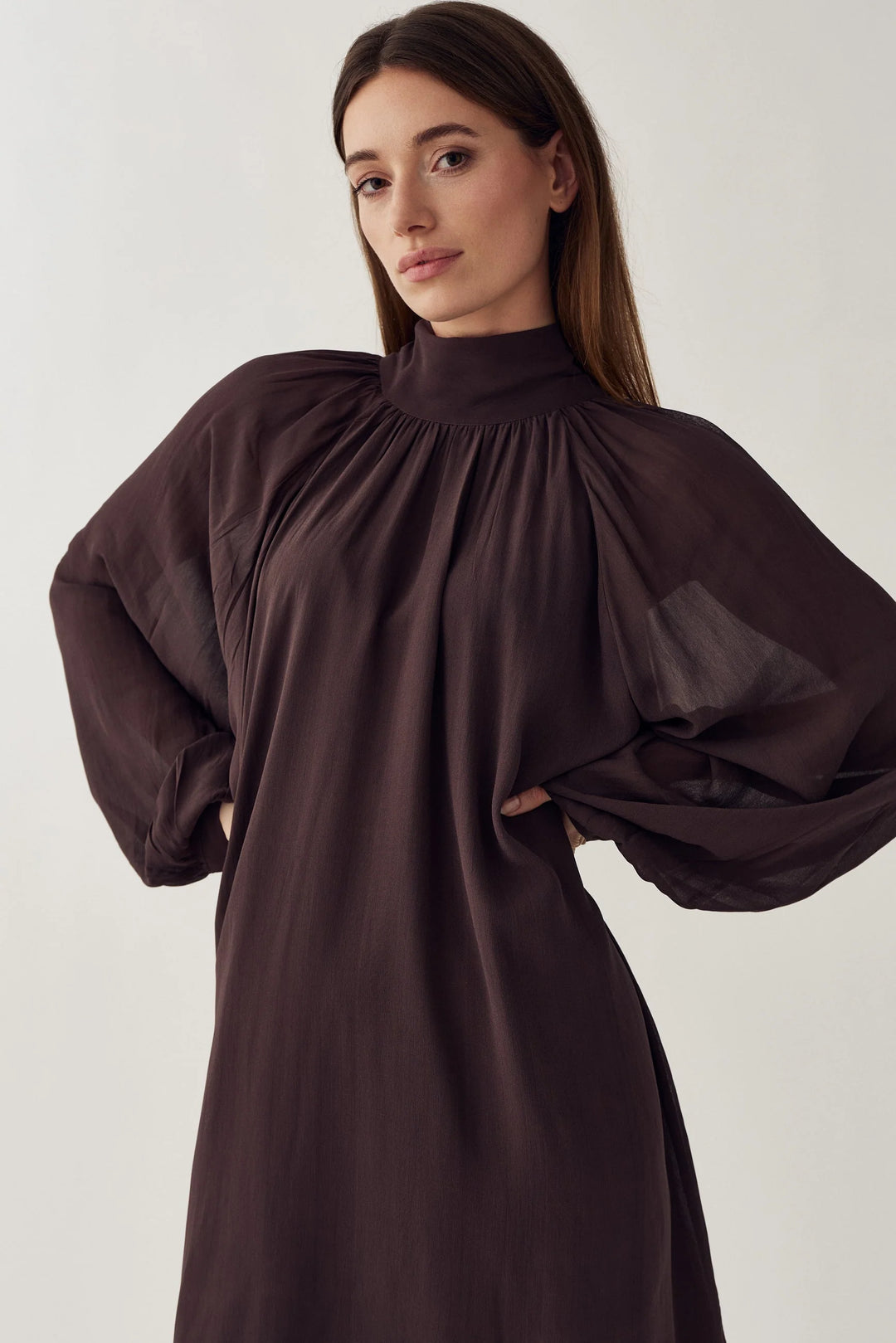 Lorenia Dress, Brown
