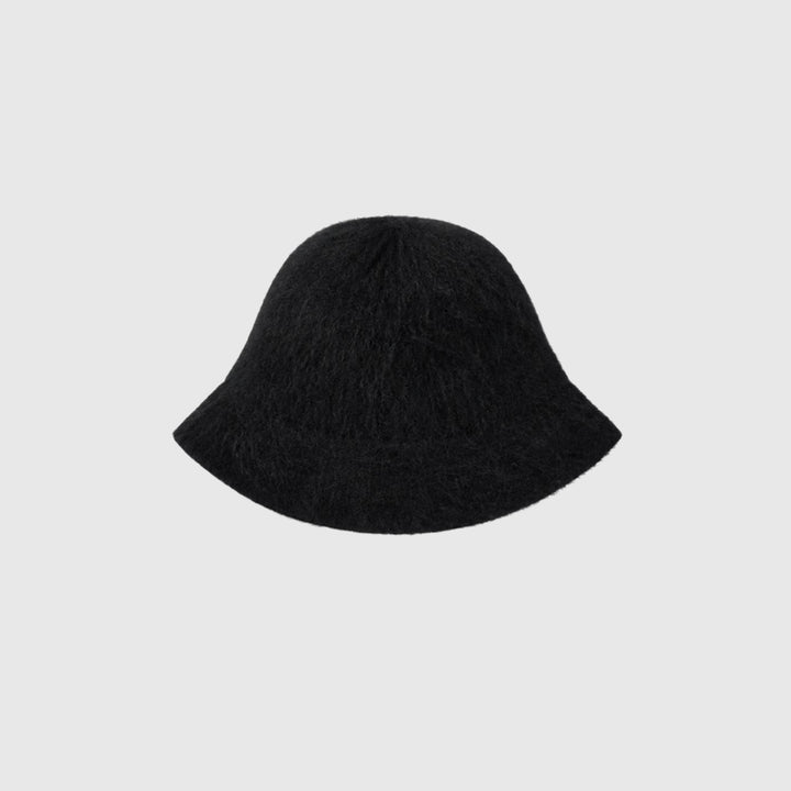 Leah Knitted Bucket Hat - Black
