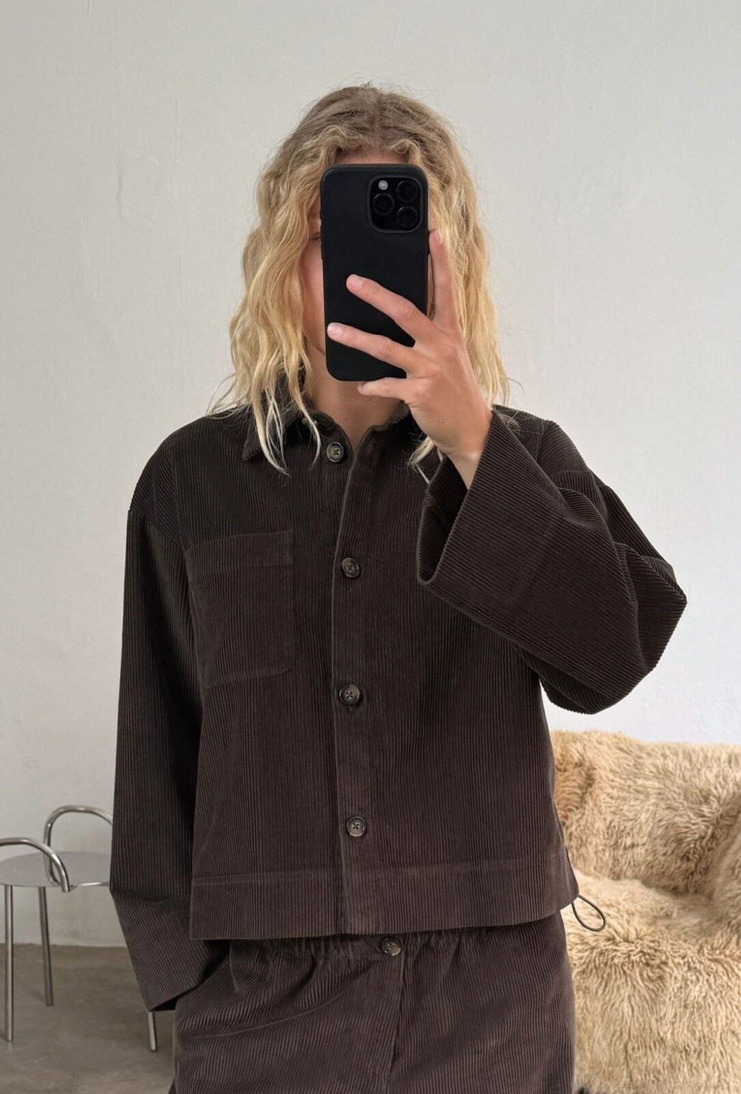 Talita Corduroy Shirt - Mud / FORPÖNTUN