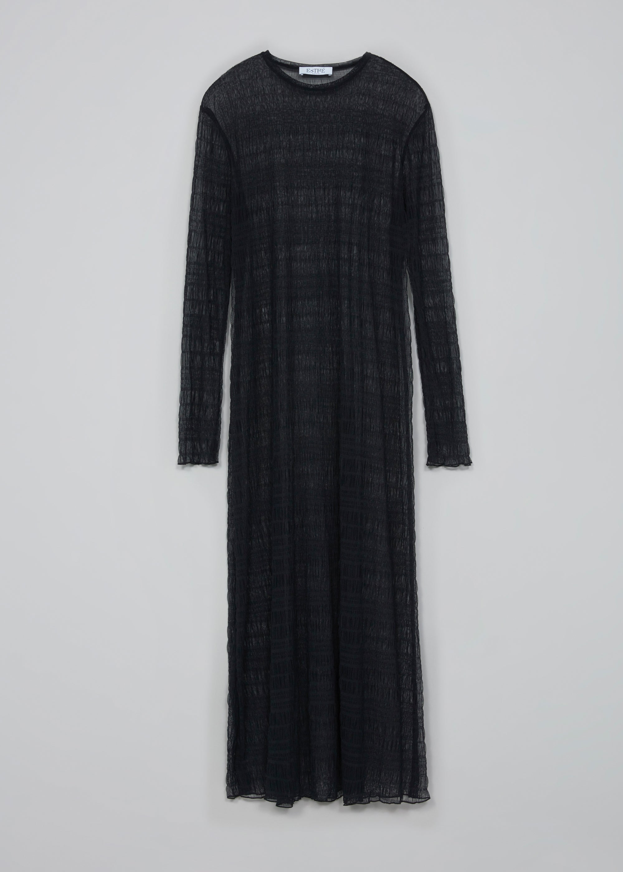 Shirred Dress, Black