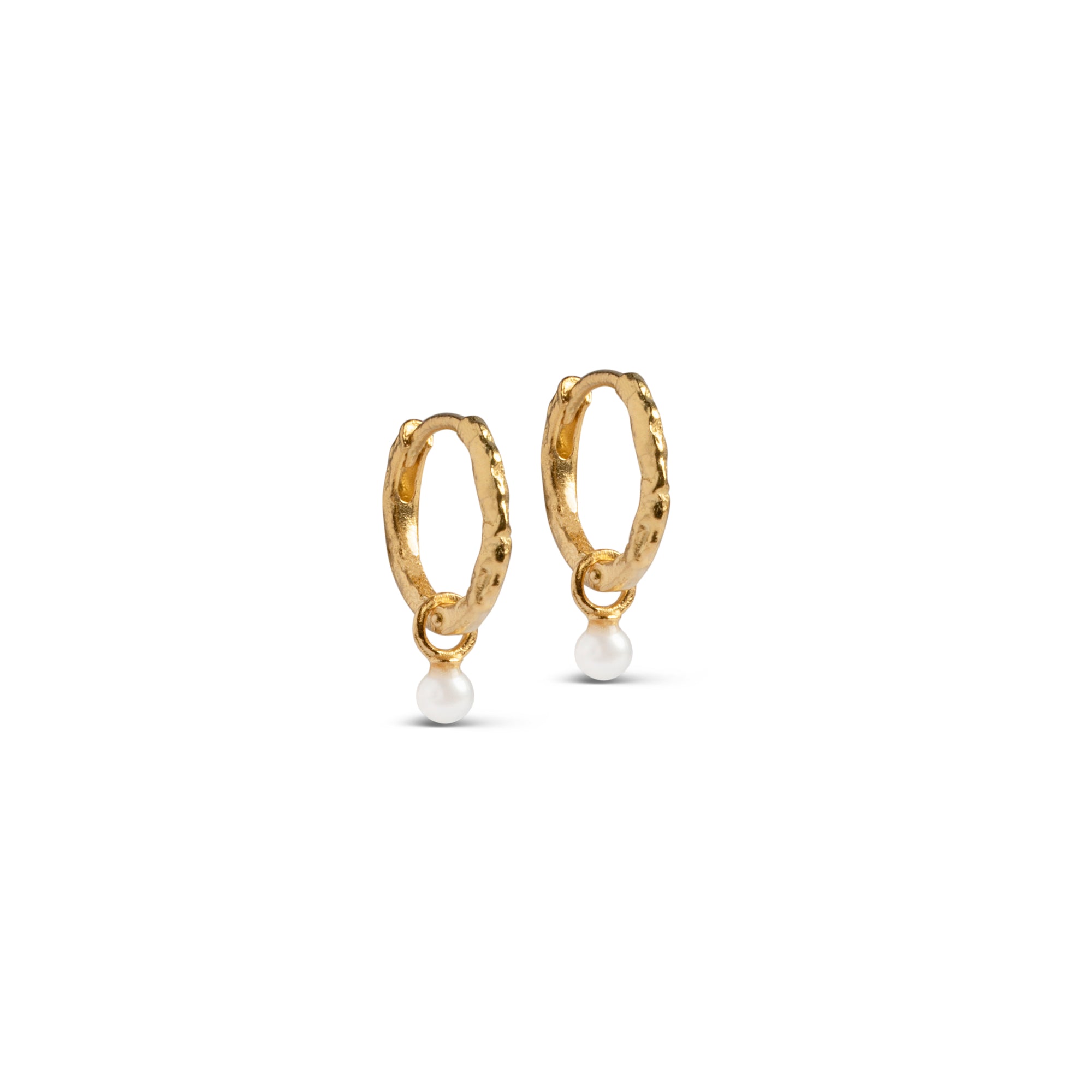 Hoops, Bella Pearl, Gold