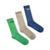 Suck Socks, Indigo Blue+Aluminum+Bright Green